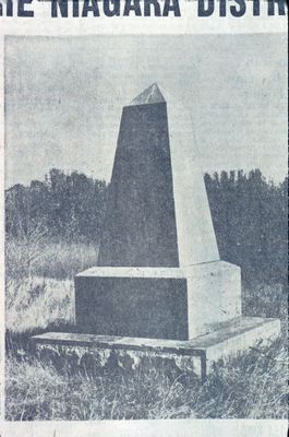 An Obelisk Commemorating the Battle of Beaverdams