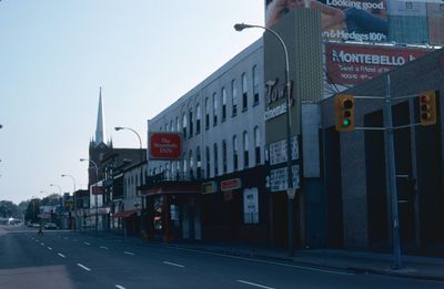 St. Paul Street at the corner of Carlisle Street