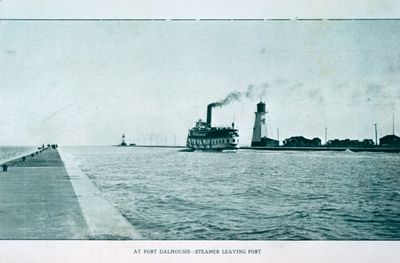 Steamer leaving Port Dalhousie