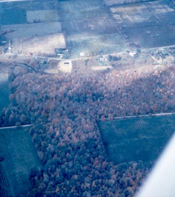 Aerial View of Farms and Forests