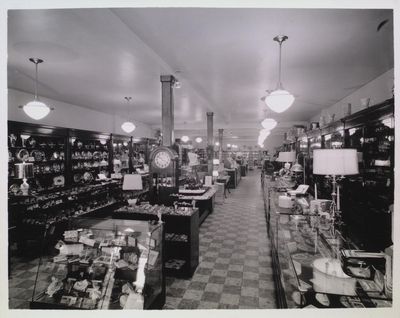 Interior (front) of Floyd's Jewellery Ltd., St. Paul Street, St. Catharines