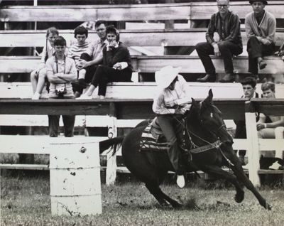 Barrel race winner at the Kiwanis Horse Show, St. Catharines