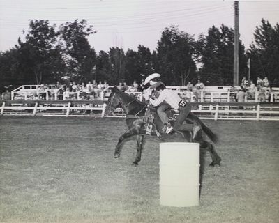 Buddy barrel pick-up race at Kiwanis Horse Show, St. Catharines