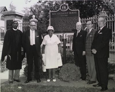 Plaque ceremony for Anthony Burns at Victoria Lawn Cemetery, St. Catharines