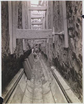 Construction of brick tile sewers, St. Catharines