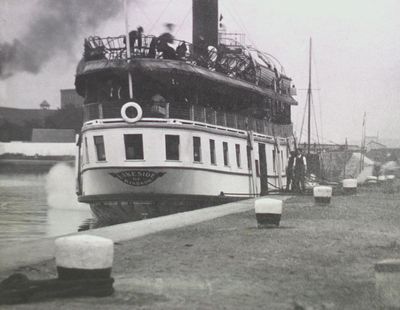 Steamer docked in the harbour, Port Dalhousie