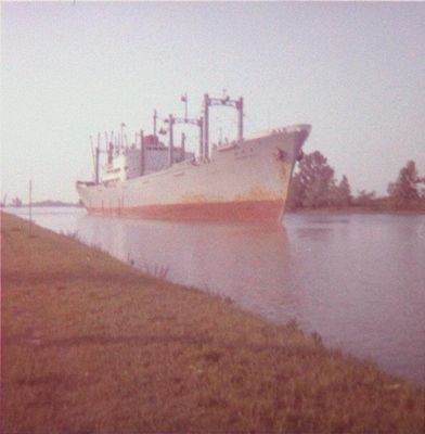Japanese freighter &quot;Mogamisan Maru&quot; on the Welland Canal