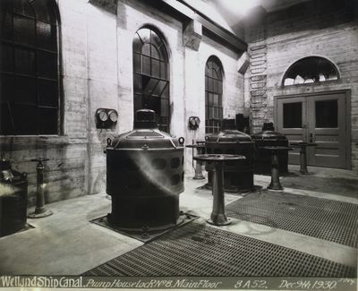 Interior of Lock No. 8 Pump House, Welland Ship Canal, Port Colborne