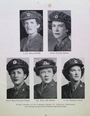 Former members of the Canadian Red Cross Transport Section, St. Catharines