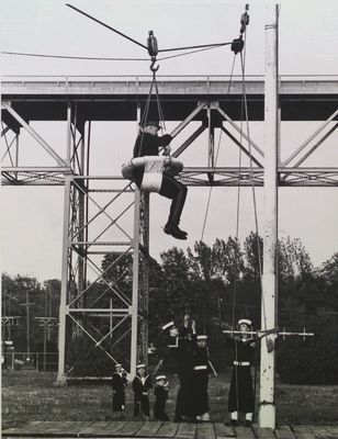 Royal Canadian Sea Cadets Corps Renown members manning a jackstay, St. Catharines