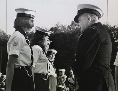 Commander Jeffries inspecting Sea Rangers, St. Catharines