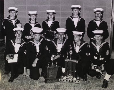 Royal Canadian Sea Cadets Corps Renown members with trophies, St. Catharines