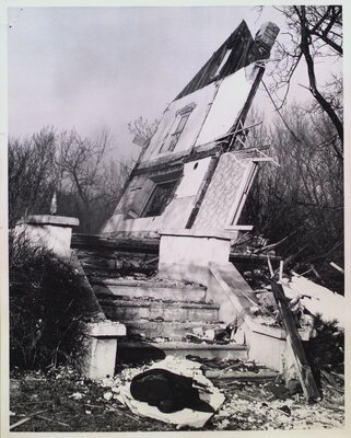 Demolition of a two-storey home, Homer