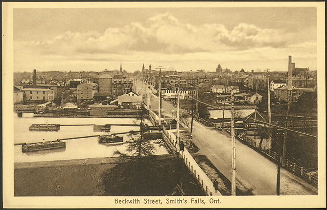 Beckwith Street, Smith's Falls, Ont. postcard
