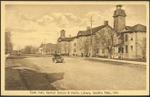 Town Hall, Central School & Public Library, Smith's Falls, Ont. postcard
