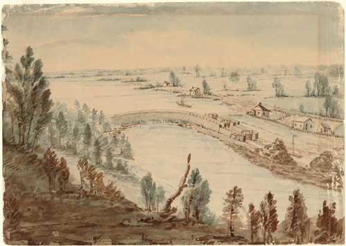 Old Sly's Locks by William T. Clegg, ca. 1840, Smiths Falls