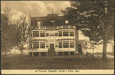 St. Francis Hospital, Smith's Falls, Ont. Postcard
