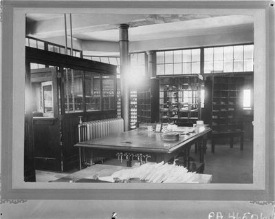 Post Office, interior, Smiths Falls, by J.J. Kerfoot, photographer