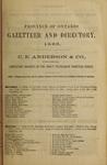 The Province of Ontario gazetteer and directory, 1869