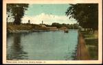 Rideau Canal, Smiths Falls postcard, 1952
