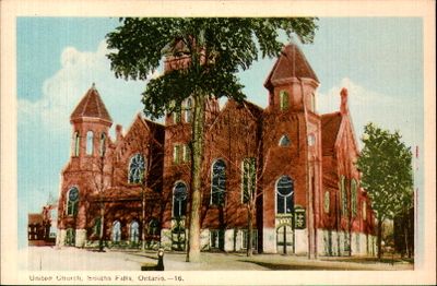 United Church, Smiths Falls postcard