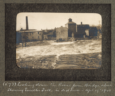 View of Smiths Falls and the Rideau River by  Edwin Lester Brittain, 1908