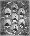 Studio photograph of Smiths Falls Hockey Team 1905-6