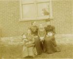 Ethel Clarissa and Frankie Jeffrey Patterson with their mother and aunt, Sarah Jeffrey, Smiths Falls, 1899