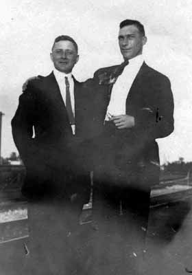 James Francis Droughan and an unidentified man, Smiths Falls