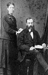 Studio photograph of Tom Corbett and his wife Priscilla Woods, Smiths Falls