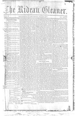 The Rideau Gleaner, 24 May 1860