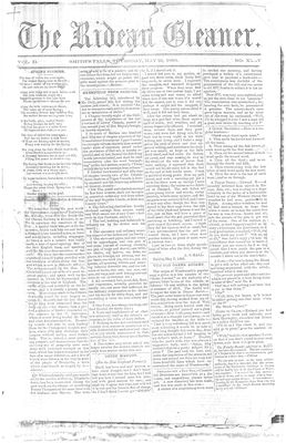 The Rideau Gleaner, 31 May 1860