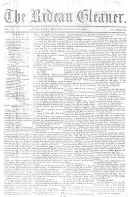 The Rideau Gleaner, 13 June 1860