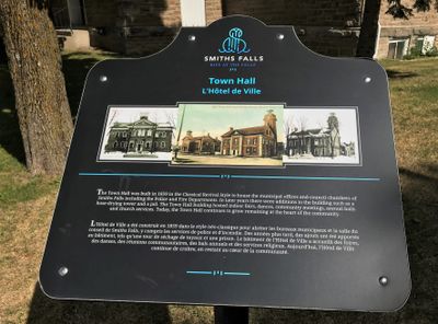 Town Hall plaque, Smiths Falls