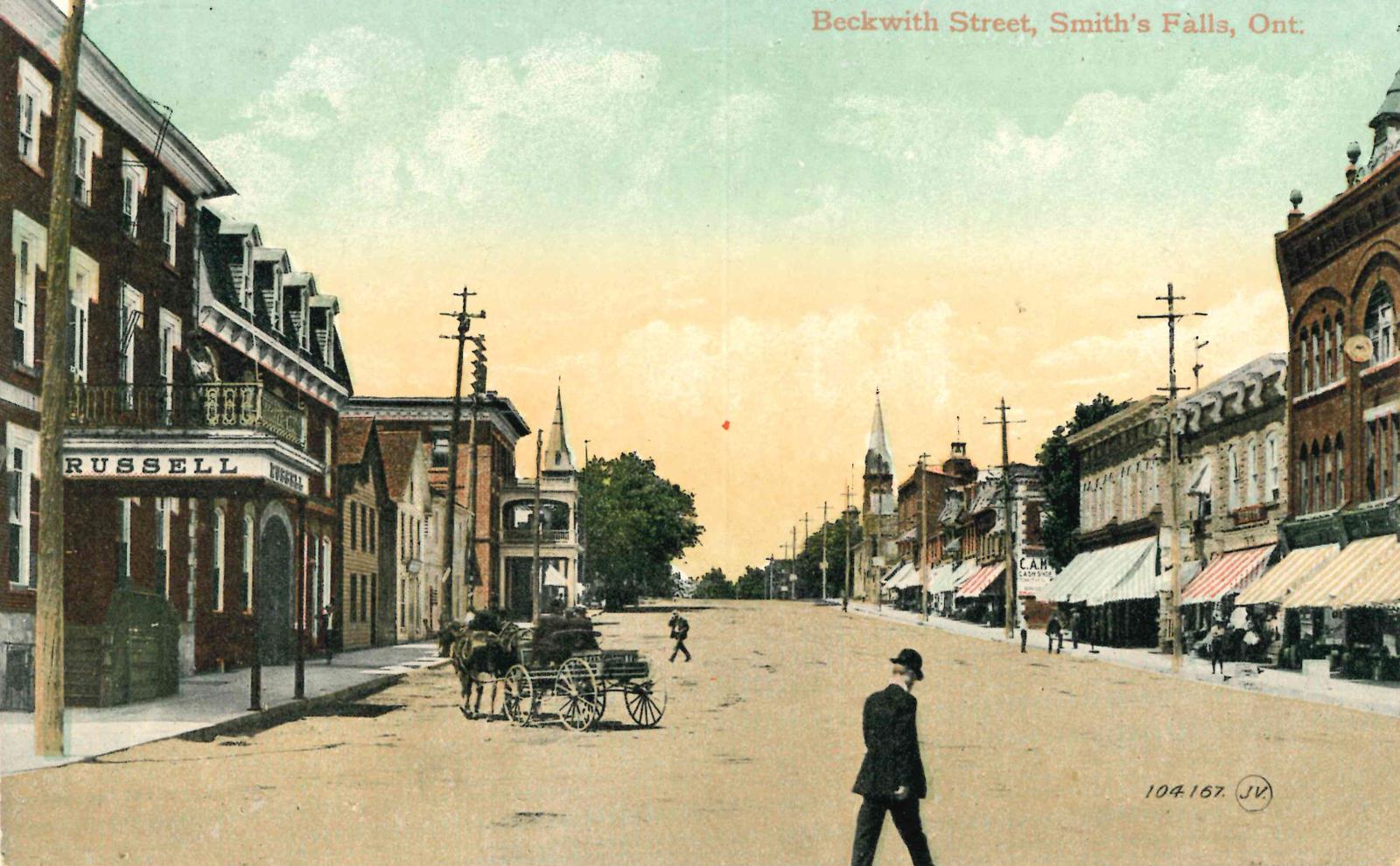 Beckwith Street, Smiths Falls postcard