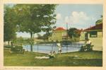 Rotary Club swimming pool, Smiths Falls postcard, ca. 1950