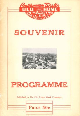 Smiths Falls Old Home Week: June 30 - July 8, 1950: souvenir programme.