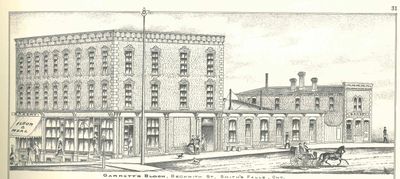 Garrett's Block, Beckwith Street, Smiths Falls, 1880