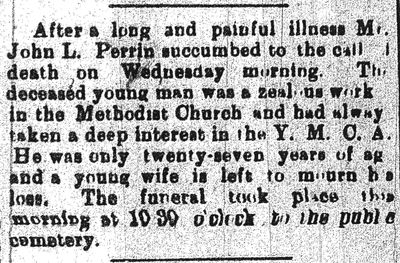 John Leslie Perrin obituary, Keyhole house