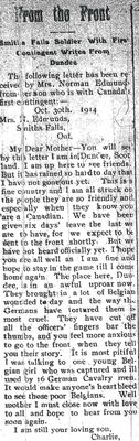 Charles Edmund, 12 November 1914, Rideau Record