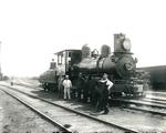 Canadian Pacific Railway steam engine no. 581, crew and railroad workers, Smiths Falls, ca. 1905