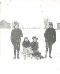 Children tobogganing by George Little, Smiths Falls, ca. 1905
