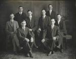 Studio portrait of a group of unidentified men by Hugh Ross, Smiths Falls