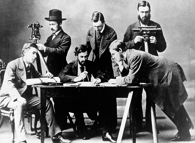 Applied Science (Engineering) Class of 1873, including Clement H. McLeod, Donald A. Stewart, Robert J. Brodie, Henry K. Wicksteed, George T. Kennedy, John F. Torrance. Photo credit: McGill University Archives, PR011223.