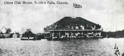 Smiths Falls Canoe Club house, Detached Lock, ca. 1908, A history of the Smiths Falls Lock Stations, 1827-1978 by Peter DeLottinville, Vol. II