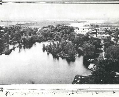 Smiths Falls basin and detached lock, ca. 1930, A history of the Smiths Falls Lock Stations, 1827-1978 by Peter DeLottinville, Vol. II