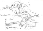 1846 Combined Locks plan, A history of the Smiths Falls Lock Stations, 1827-1978 by Peter DeLottinville, Vol. II