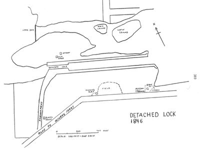 1846 Detached Lock plan, A history of the Smiths Falls Lock Stations, 1827-1978 by Peter DeLottinville, Vol. II