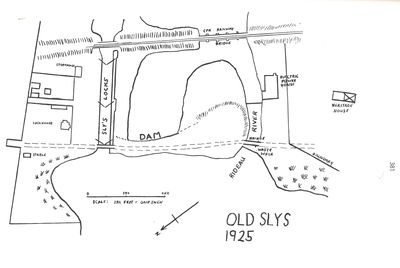 1925 Old Slys Locks plan, A history of the Smiths Falls Lock Stations, 1827-1978 by Peter DeLottinville, Vol. II