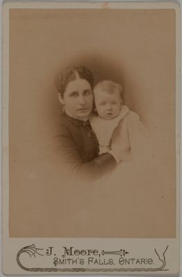 Studio photograph of an unidentified woman and child, Smiths Falls, ca. 1880-1900